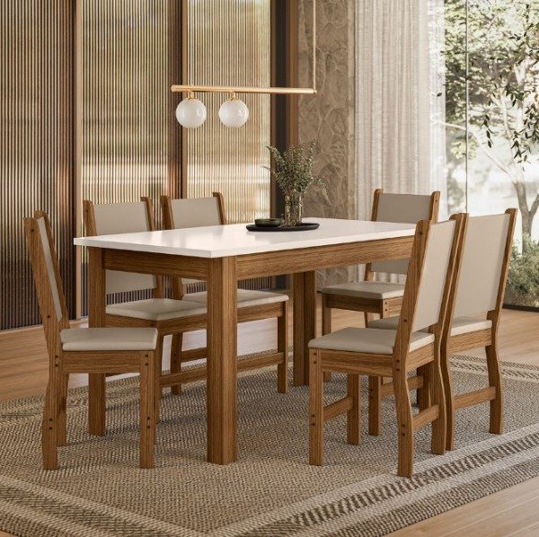 Producto - Mesa 150cm Poliman Bellagio Carvalho Mezzo Off White