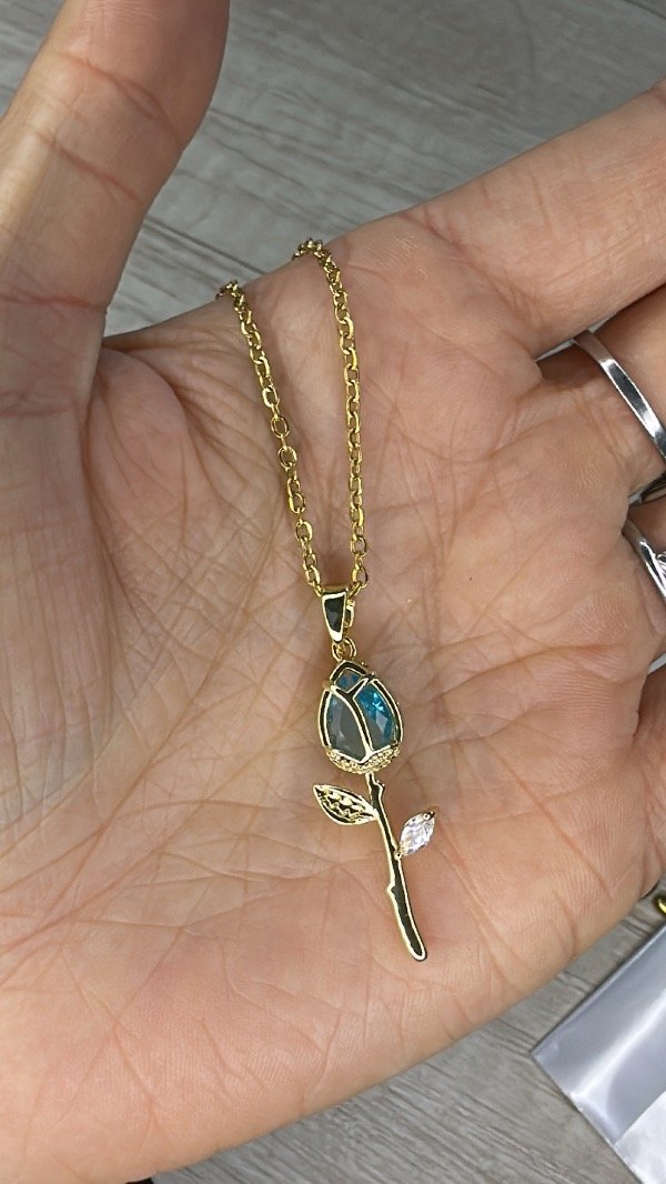 Producto - Cadena tulipán turquesa ad