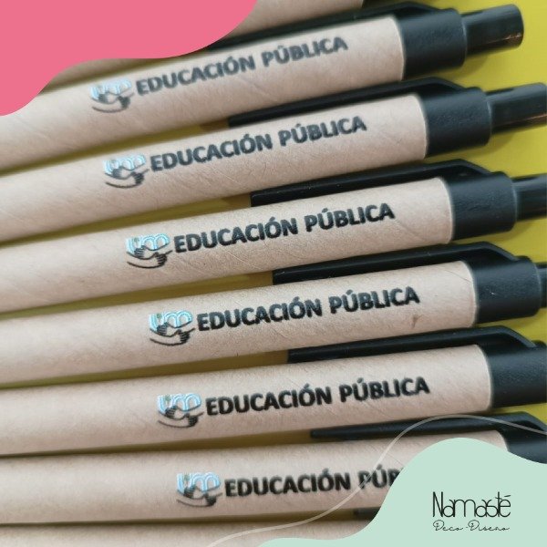 Producto - 50 Biromes de cartón reciclado impresas
