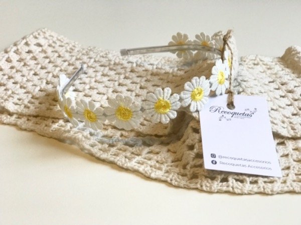 Producto - Vincha rígida Corona de Flores Margaritas