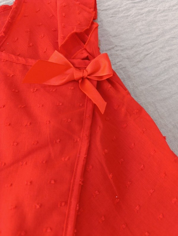 Producto - 6-9 MESES - Vestido cruzado rojo