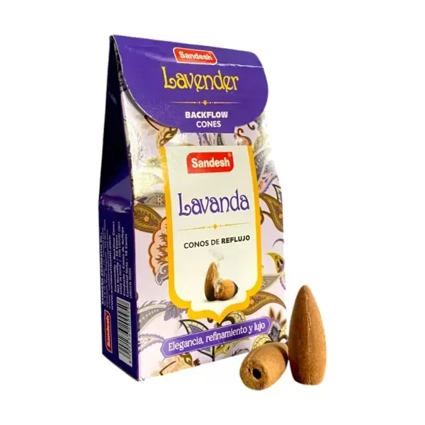 Producto - Conos cascada Sandesh lavanda x 12 unid.