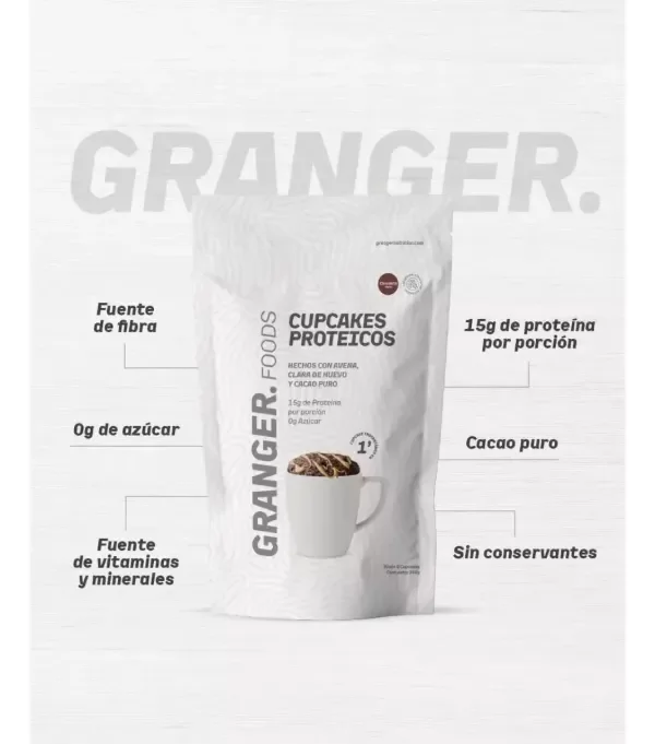 Producto - CUPCAKES  Proteicos - 360gr GRANGER foods - 2
