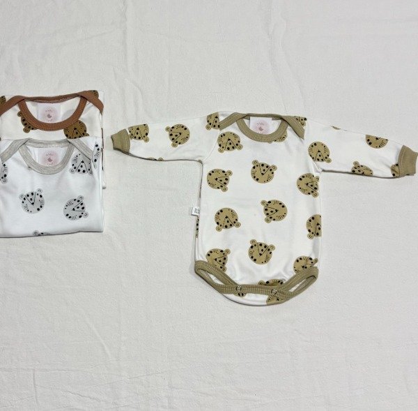 Producto - Body Mangas Largas Tigre Marrón Claro