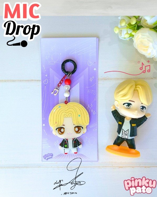 Producto - Llavero Jimin Tiny Tan Mic Drop