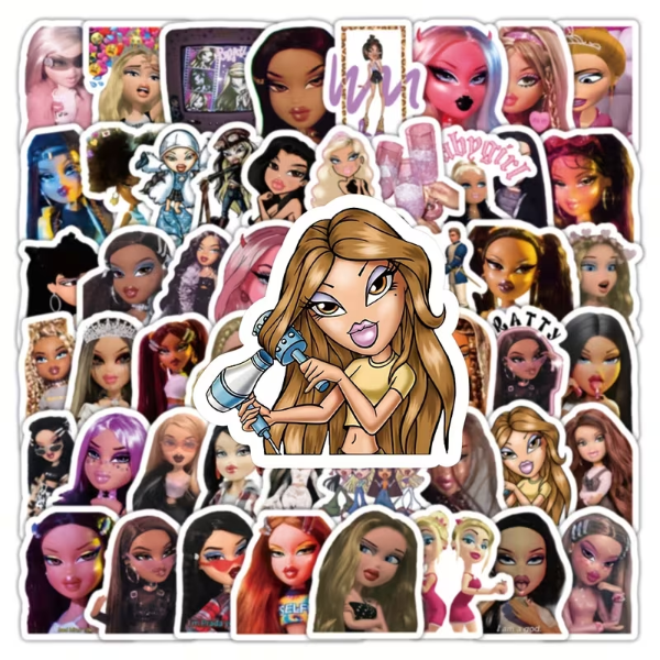 Producto - Plancha stickers vinilo Bratz