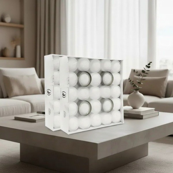 Producto - PACK DE 50 VELAS DE NOCHE BLANCAS