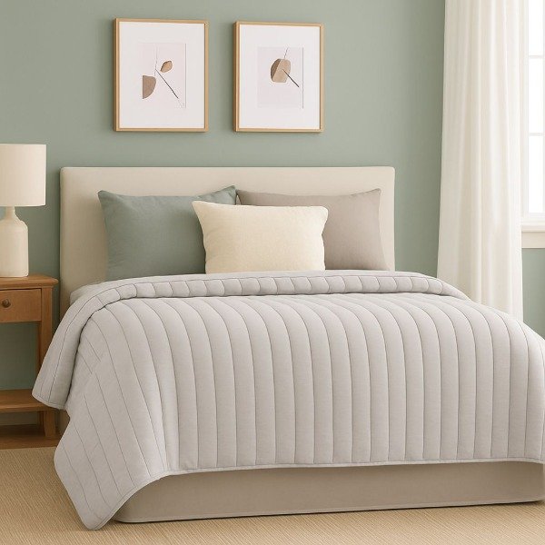 Producto - ACOLCHADO EDREDON - Gris claro