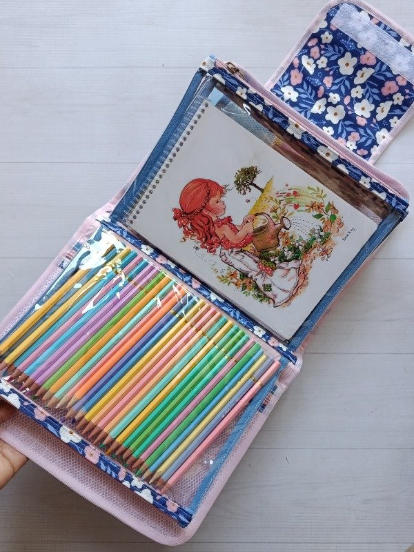 Producto - Organizador a5 Jazmín flores azules - 2