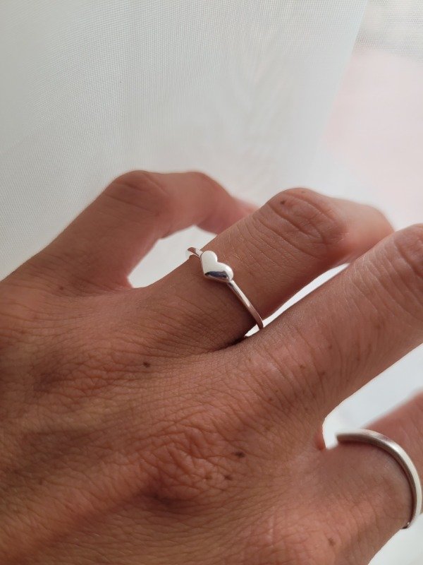 Producto - Anillo mini corazón liso Plata 925