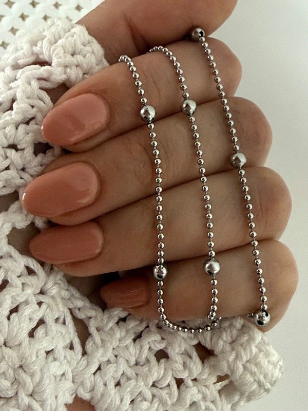 Producto - C439 Cadena mini bolitas acero quirúrgico