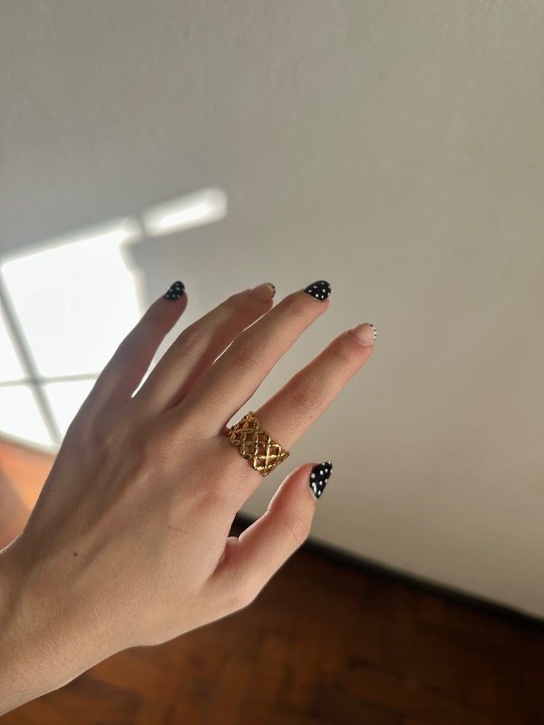 Producto - Anillo Kira Acero dorado