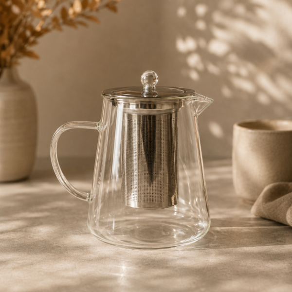 Producto - Tetera de vidrio con infusor 950 ml Diseño minimalista