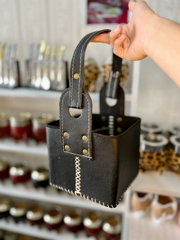 Producto - Canasta Matera Eco Cuero Reforzada