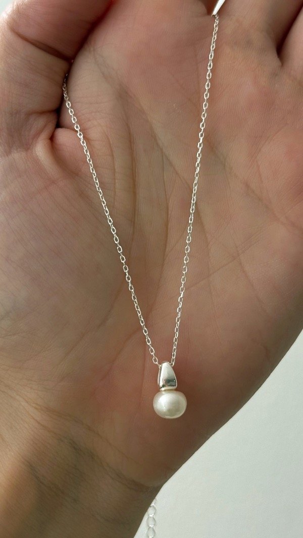 Producto - Conjunto dije perla eng liso 40 a 45cm P925