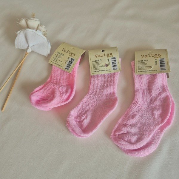 Producto - Medias con texturita rosa