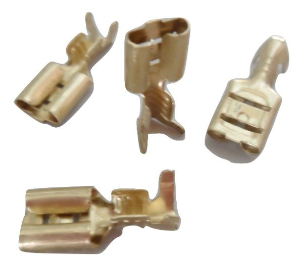 Producto - Terminal Hembra 6,3 Mm Latón Marca Alcides - Nacional X 100