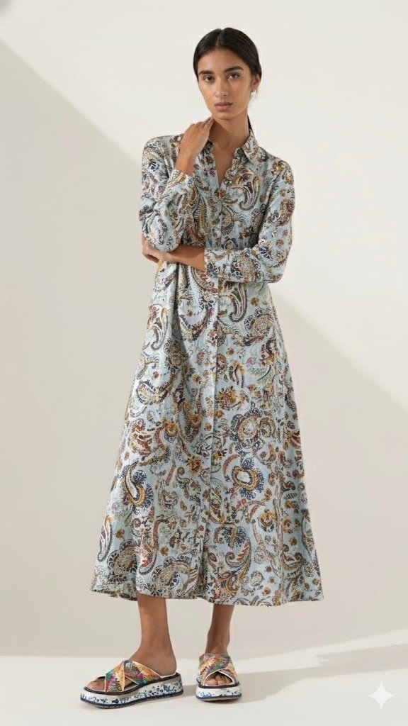 Producto - Vestido camisero de lino Zara