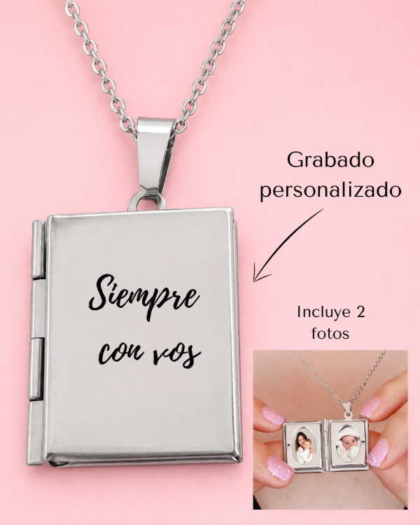 Producto - Collar Relicario Libro Grabado