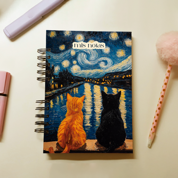 Producto - Agenda 2026 Gatos Noche Estrellada