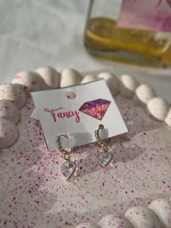 Producto - Argollitas strass cubic aq corazon