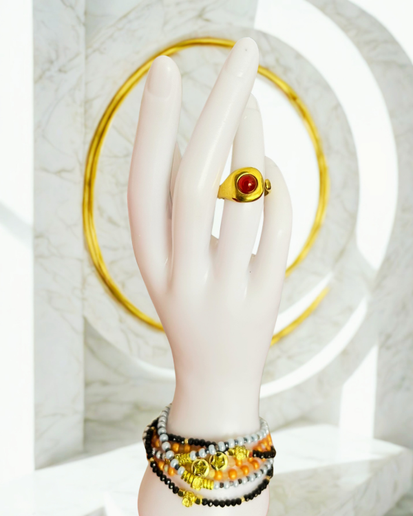 Producto - Anillo Sello Granate