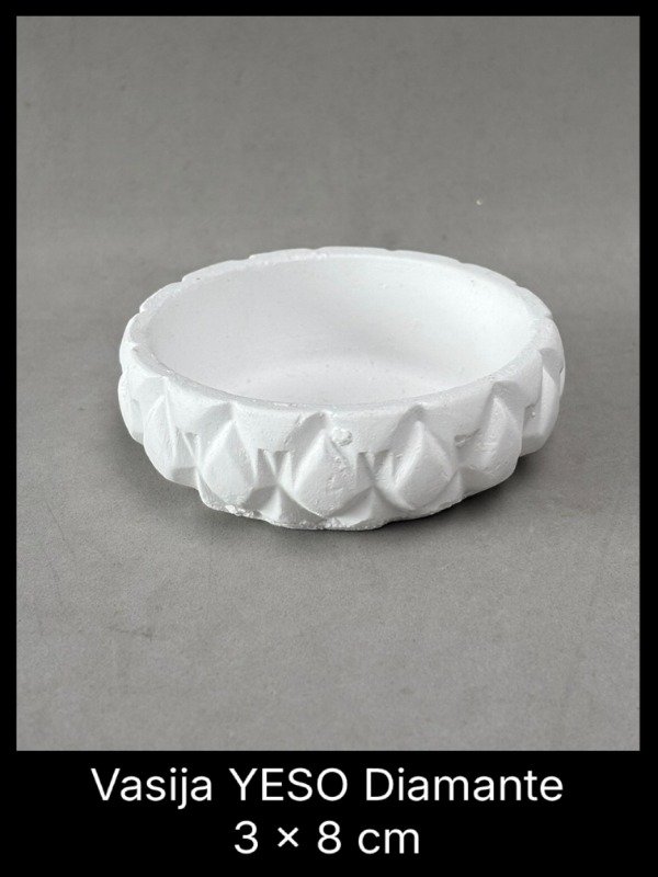 Producto - Vasija Diamante - Yeso