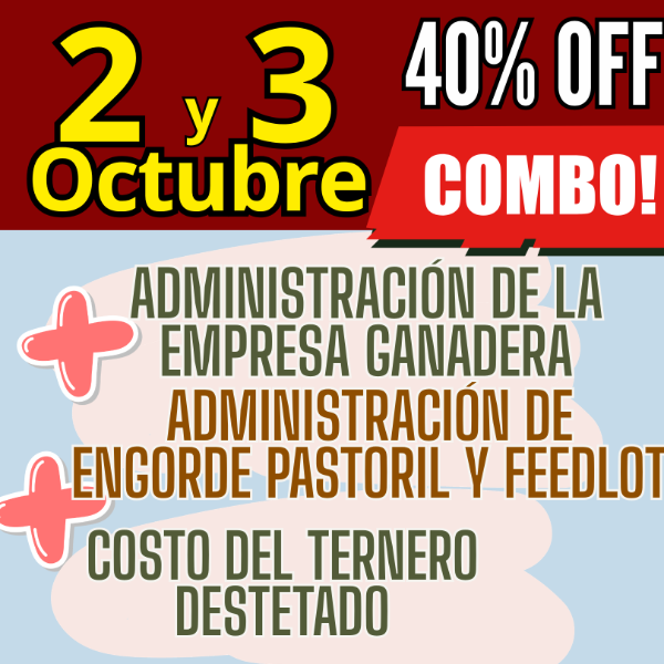 Producto - COMBO 3 CURSOS:Gestión Ganadera + Costo del Ternero + Engorde Pastoril y Feedlot - 0