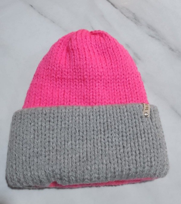 Producto - Gorro Color Rosa y Gris