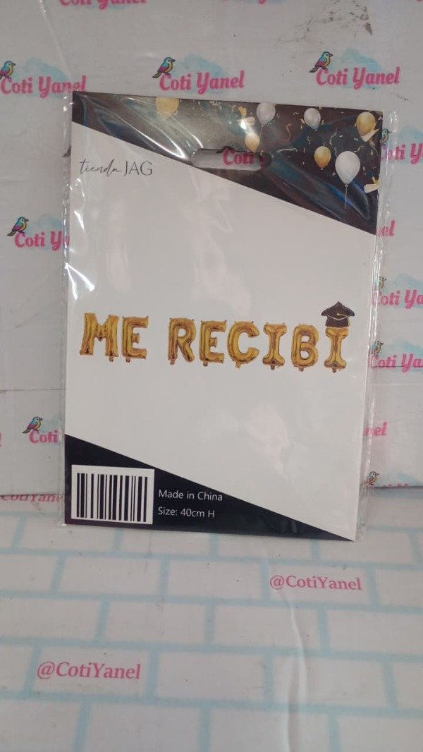 Producto - Frase en globo "ME RECIBI"