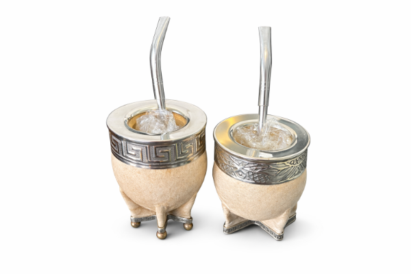 Producto - Mate Imperial cuero Crudo + Bombilla + Yerba Mate
