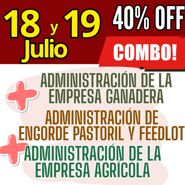 Producto - COMBO 3 CURSOS: Admin Ganadera + Engorde Pastoril y Feedlot + Admin Agrícola