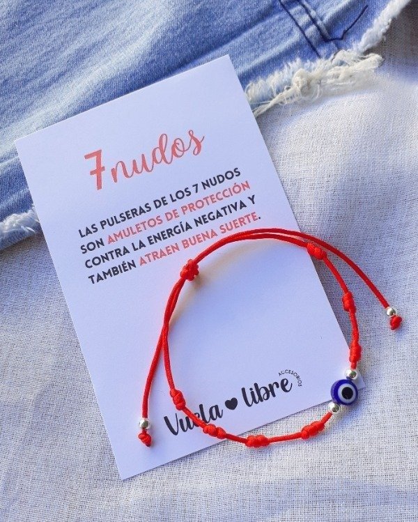 Producto - Pack x50 pulseras 7 nudos con ojito turco