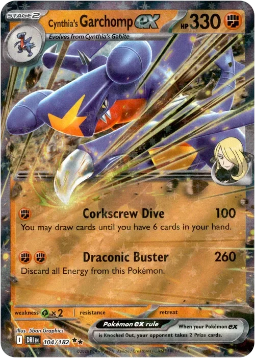Producto - Cynthia's Garchomp ex - 104/182 - Destined Rivals - Holo