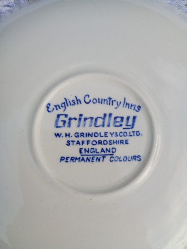 Producto - Plato de té loza inglesa Grindley English Country Inns - 1