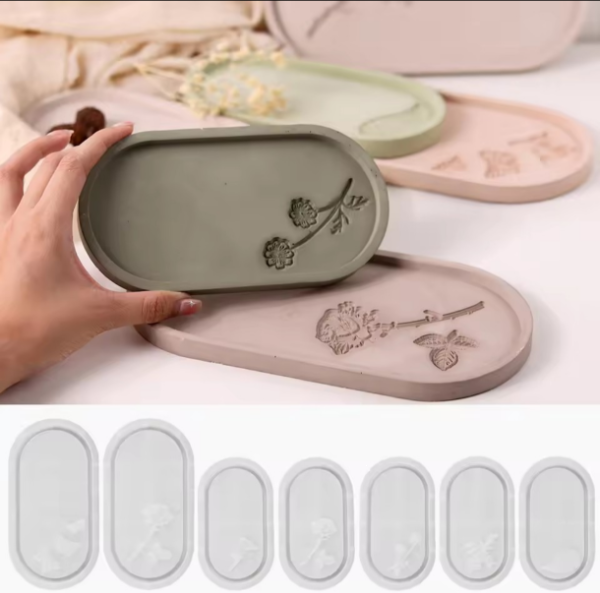 Producto - Molde bandeja ovalada flor x2