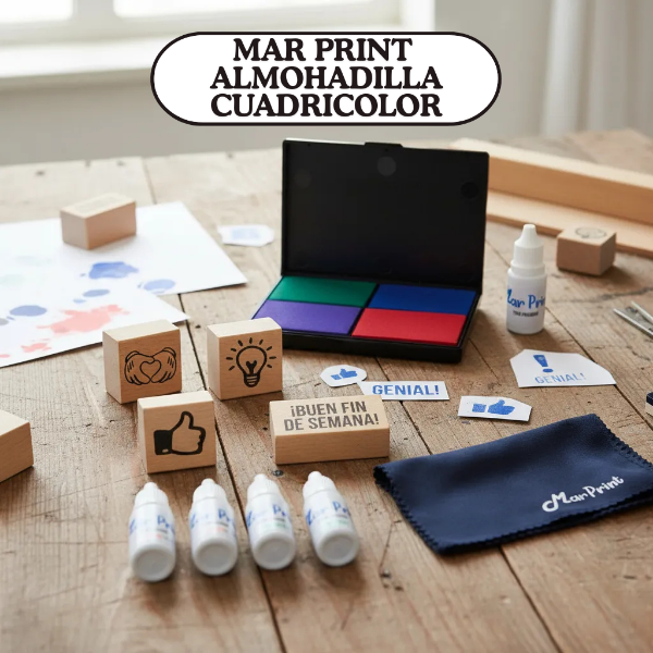 Producto - Almohadilla Mar Print Cuadricolor