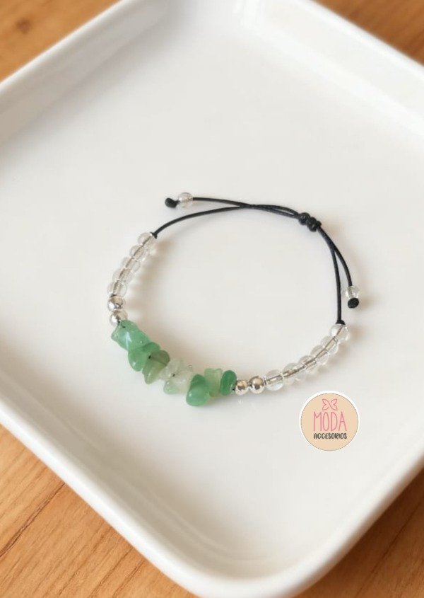 Producto - Pulsera de piedras naturales cuarzo verde