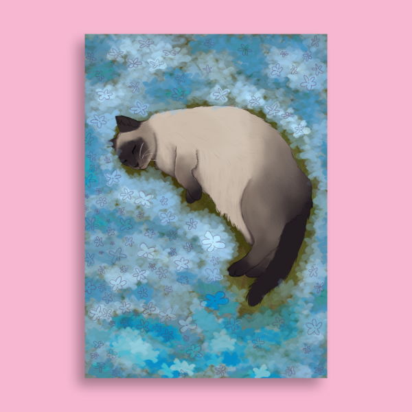 Producto - Gatitos florales - Poster A5 - 1
