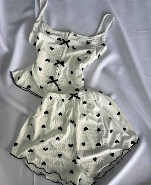 Producto - Pijama morley - blanco con negro