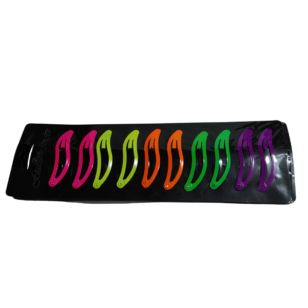 Producto - Hebillas De Pelo Tic Tac Onduladas Coloridas Mujer Pack X 10 - 1