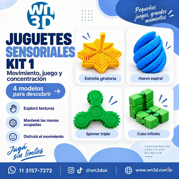 Producto - Kit de Juguetes Sensoriales 1 - 4 modelos