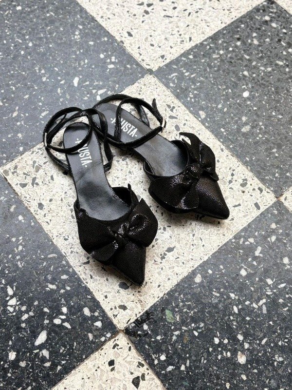 Producto - Stilettos Moño Negro Brillo