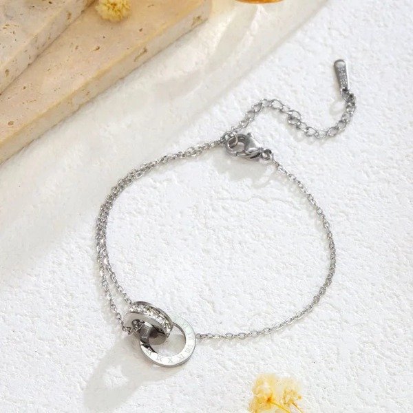 Producto - Pulsera argollas romanas silver