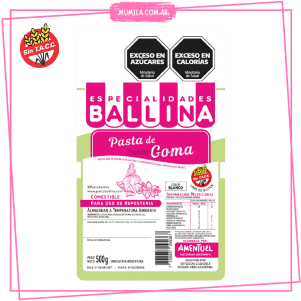 Producto - Pasta de goma Ballina 500gr