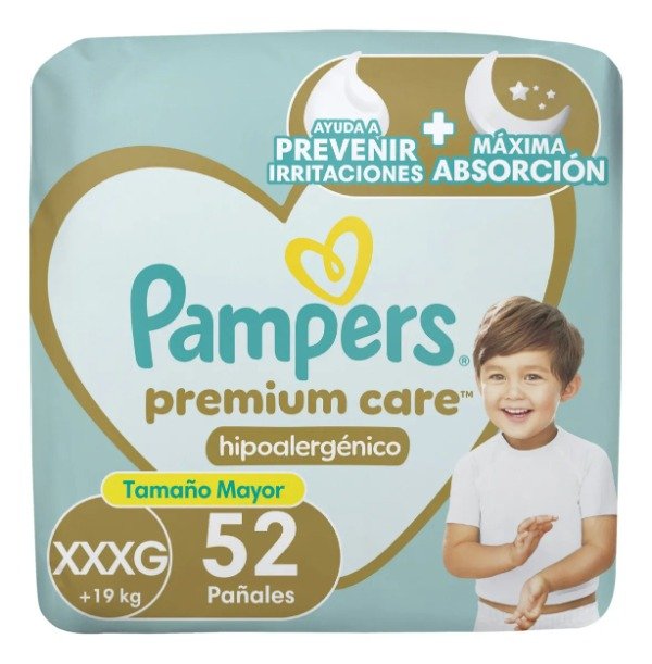 Producto - PAMPERS PREMIUM CARE XXXG x 52 un