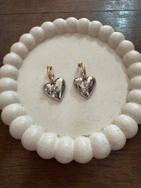 Producto - Aros corazones colgantes
