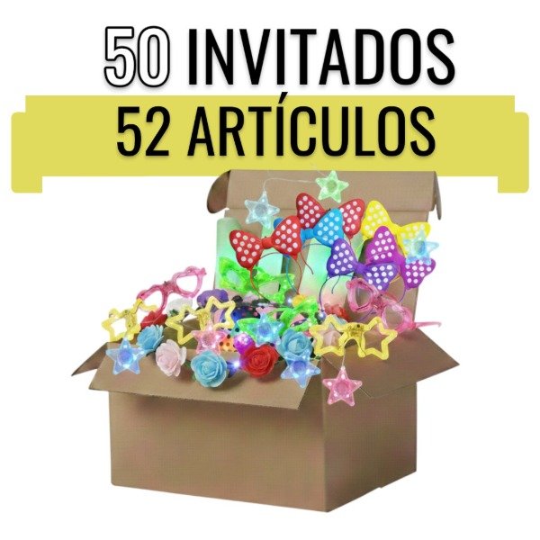 Producto - Combo Luminoso para 50 Invitados con 52 Artículos SLP
