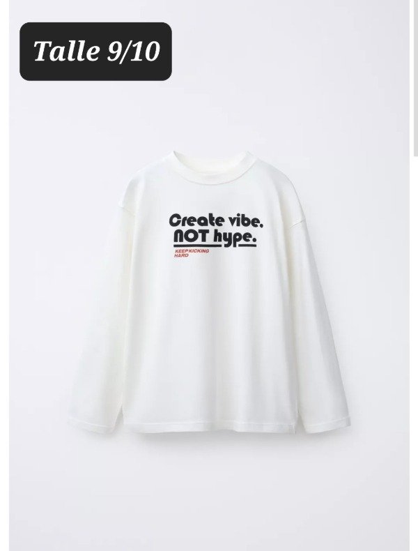 Producto - Remera manga larga zara talle 9/10 blanca