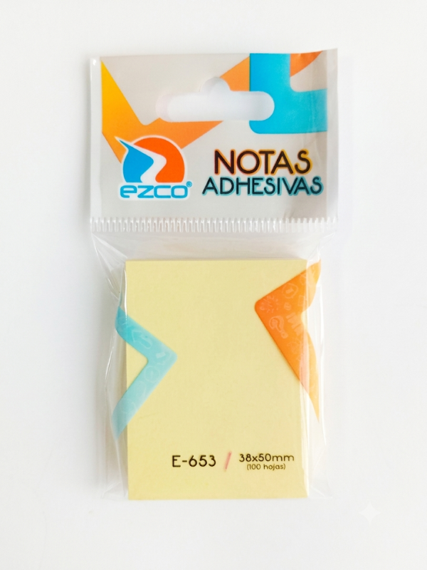 Producto - Mini Notas Adhesivas Amarillas 38 x 50 mm. 100 Hojas Ezco - 0